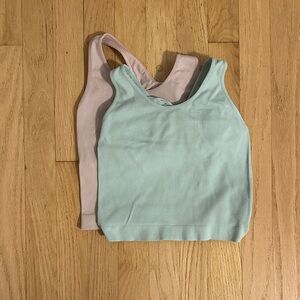 Girls’ DSG Mint and Pink Ribbed Tank Tops